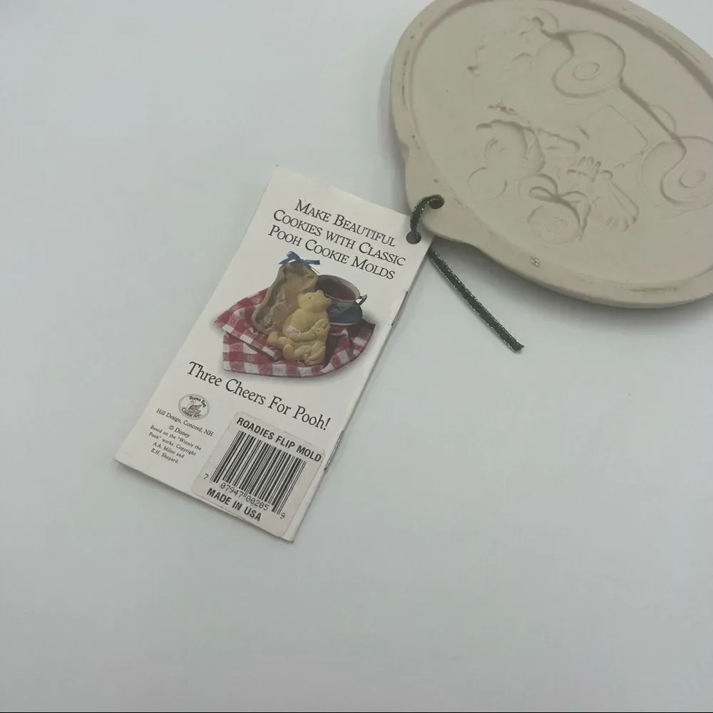 Disney Mickey Mouse and Donald Duck Ceramic Mold with Pooh Recipe Book Tag